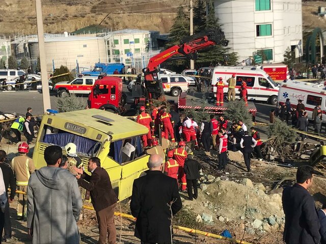 شمار قربانیان حادثه واژگونی اتوبوس دانشگاه آزاد به ۹ تن رسید